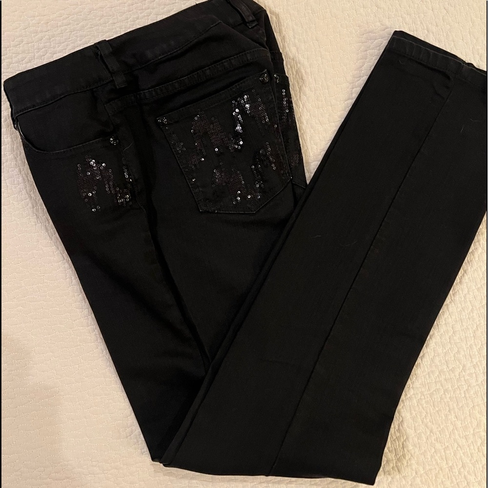 Chico’s Black Denim Pants with Sequins Chico’s Size 00 (Small or 4)